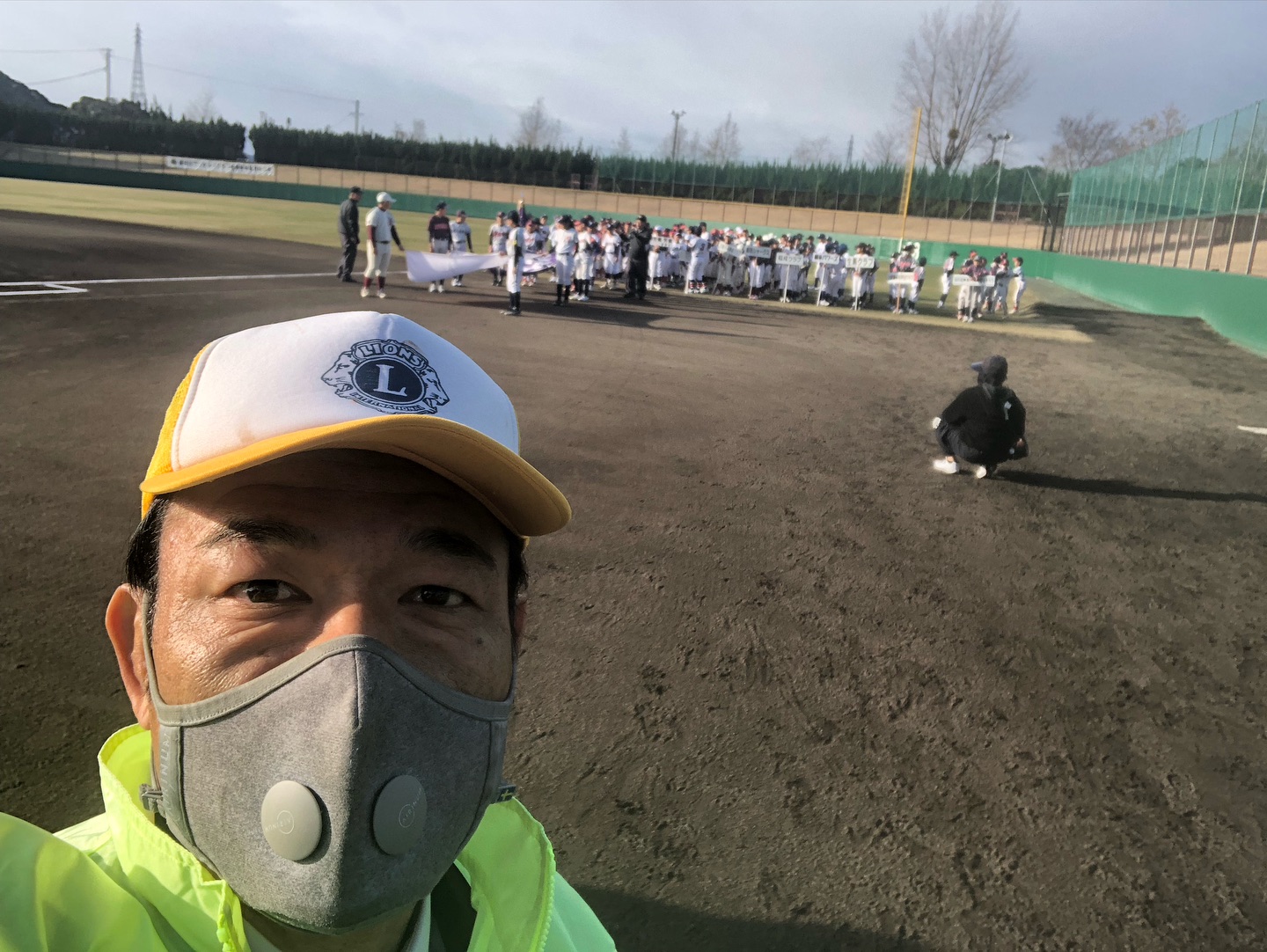 今日は富田川ライオンズ杯田辺西牟婁学童野球新人大会開会式に